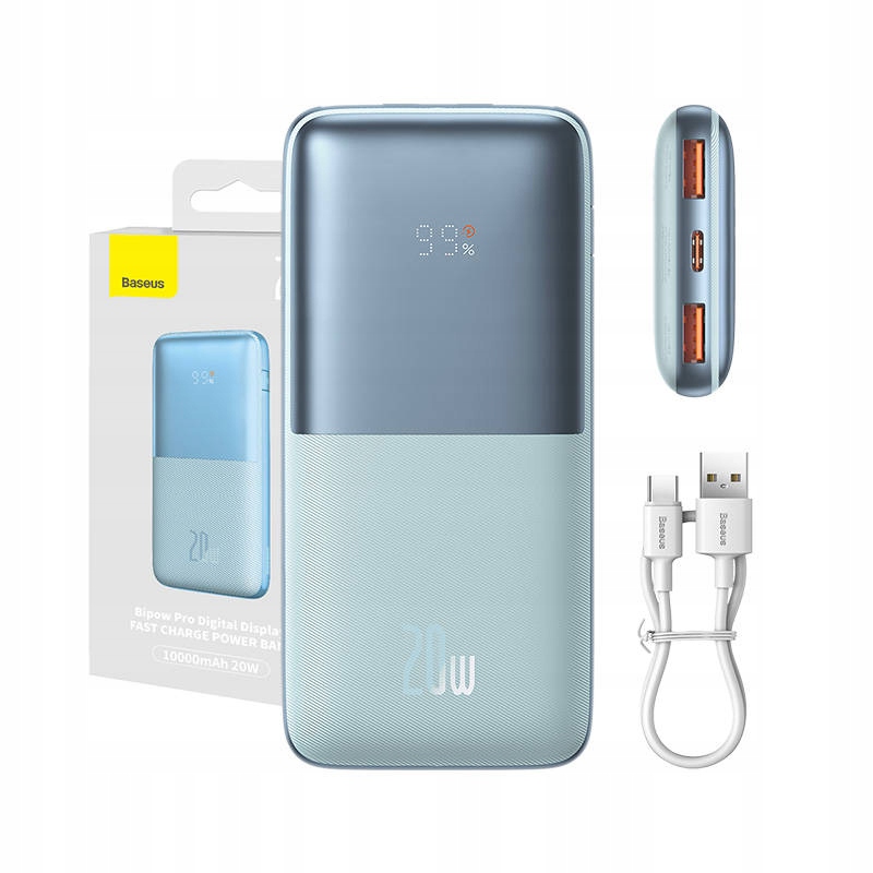 Modrá powerbanka Baseus 10000 mAh